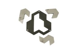 Huzzle - Cast Hexagon - Knep & knåp kluring i metall - Nivå: Hard