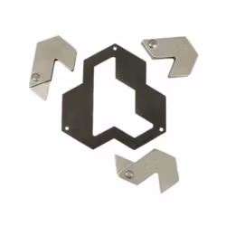 Huzzle - Cast Hexagon - Knep & knåp kluring i metall - Nivå: Hard