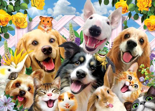 Dubbelsidigt pussel - Selfie Buddies, 500 Bitar