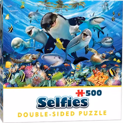 Cheatwell - Selfie Ocean Pals - Dubbelsidigt pussel - 500 Bitar