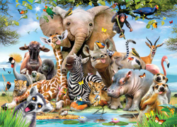 Cheatwell - Selfie Wild - Dubbelsidigt pussel - 500 Bitar