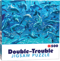 Cheatwell - Dolphins - Dubbelsidigt pussel - 500 Bitar