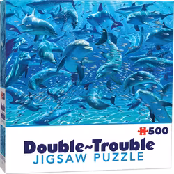 Cheatwell - Dolphins - Dubbelsidigt pussel - 500 Bitar