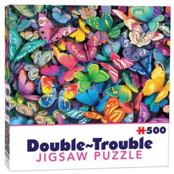 Cheatwell - Butterflies - Dubbelsidigt pussel - 500 Bitar
