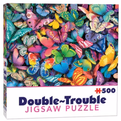 Cheatwell - Butterflies - Dubbelsidigt pussel - 500 Bitar