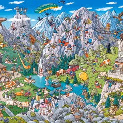 Heye - Alpine Fun - Birgit Tanck - Roligt & knasigt - 1000 Bitar pussel