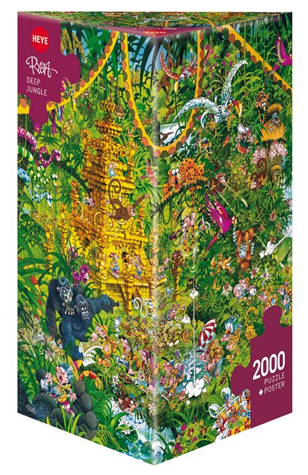 Triangular - Deep Jungle, 2000 Bitar pussel, Förpackning