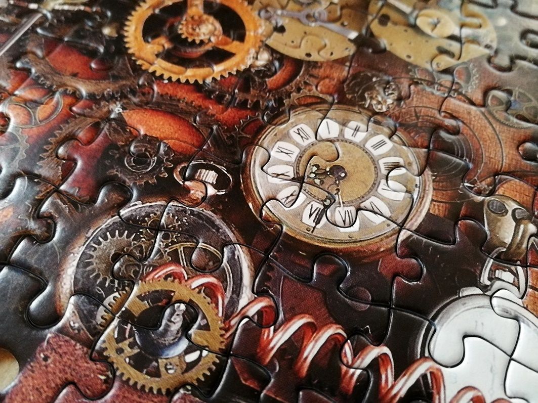 Vintage Pussel - Steam Punk, 500 Bitar. In zoomning på pusslet