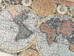 Vintage Pussel - Old Map of the World - 500 Bitar pussel