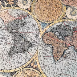 Vintage Pussel - Old Map of the World - 500 Bitar pussel