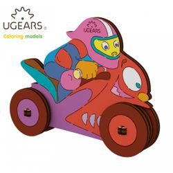 Motorcyklist - Byggsats i trä