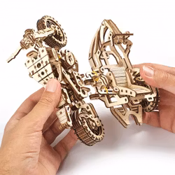 Ugears - Scrambler motorcykel UGR-10 - Byggsats i trä