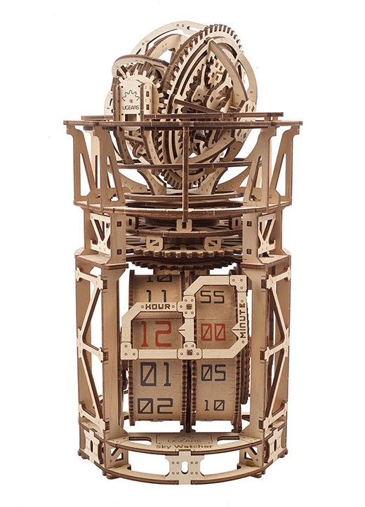 Ugears - Sky Watcher Tourbillon Table Clock - Byggsats i trä