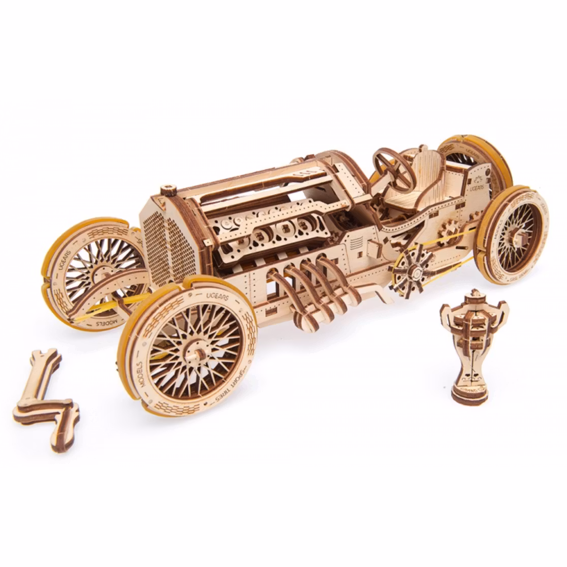 Mechanical U-9 Grand Prix car – Byggsats I trä