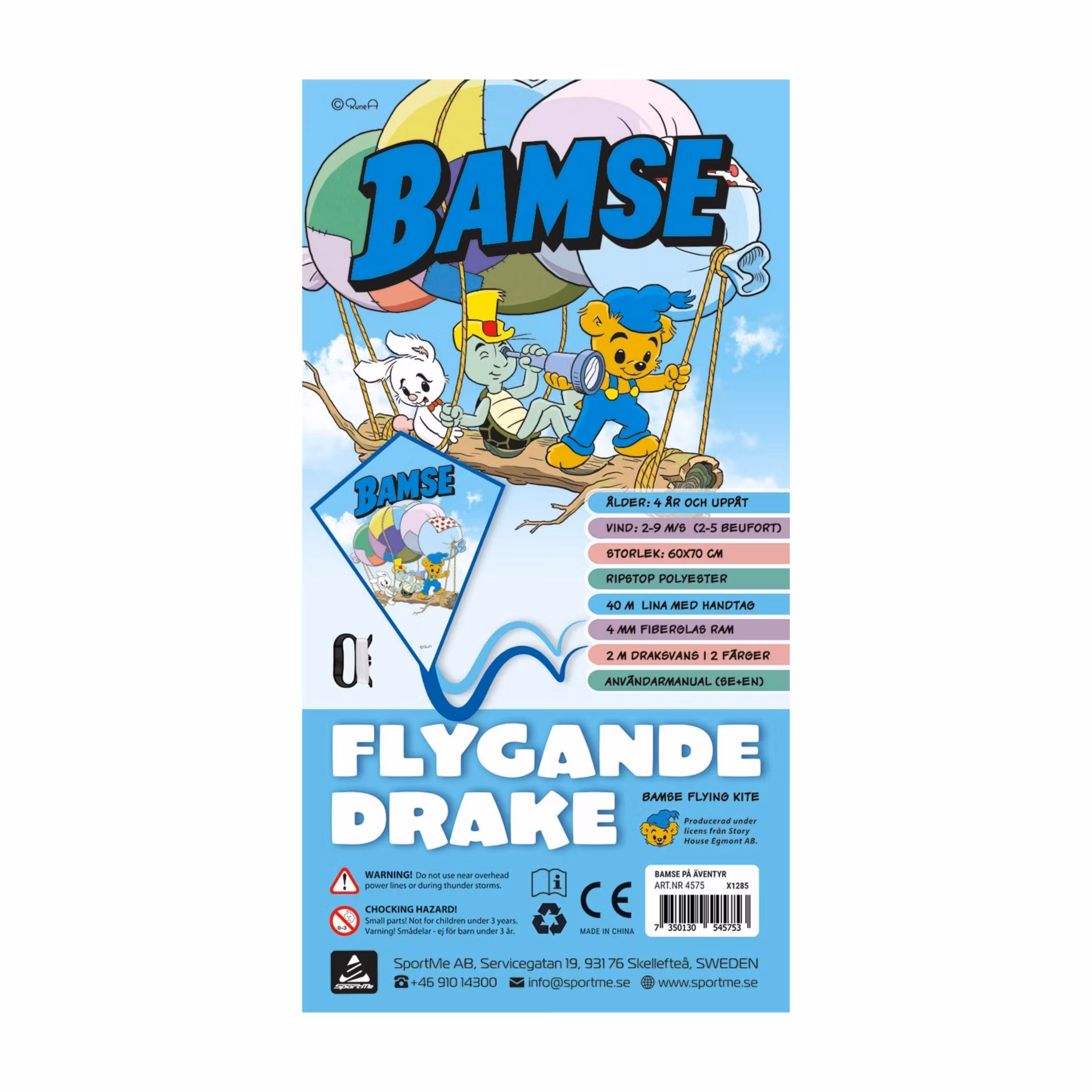 Etikett: Flygande Drake - Bamse på äventyr | Bamse | Lilleskutt | Skalman
