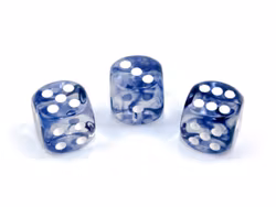 Tärningar – Nebula 16mm d6 Black/white Dice Block (12 dice)