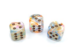 Tärningar - Festive 16mm d6 Vibrant/brown Dice Block (12 dice)