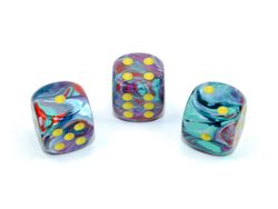 Tärningar - Festive 16mm d6 Mosaic/yellow Dice Block (12 dice)