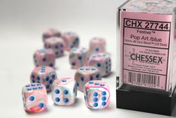 Tärningar - Festive 16mm d6 Pop Art/blue Dice Block (12 dice)