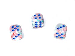 Tärningar - Festive 16mm d6 Pop Art/blue Dice Block (12 dice)