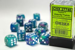 Tärningar - Festive 16mm d6 Waterlily-white Dice Block (12 dice)