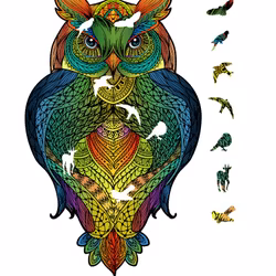Pussel – Rainbowooden Puzzles | Owl