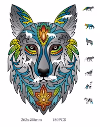 Pussel – Rainbowooden Puzzles | Wolf