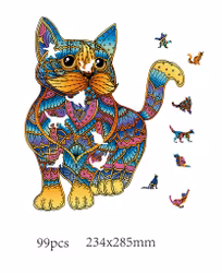 Pussel – Rainbowooden Puzzles | Cat