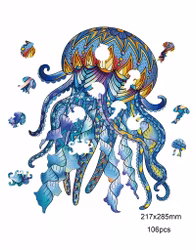 Pussel – Rainbowooden Puzzles | Jellyfish