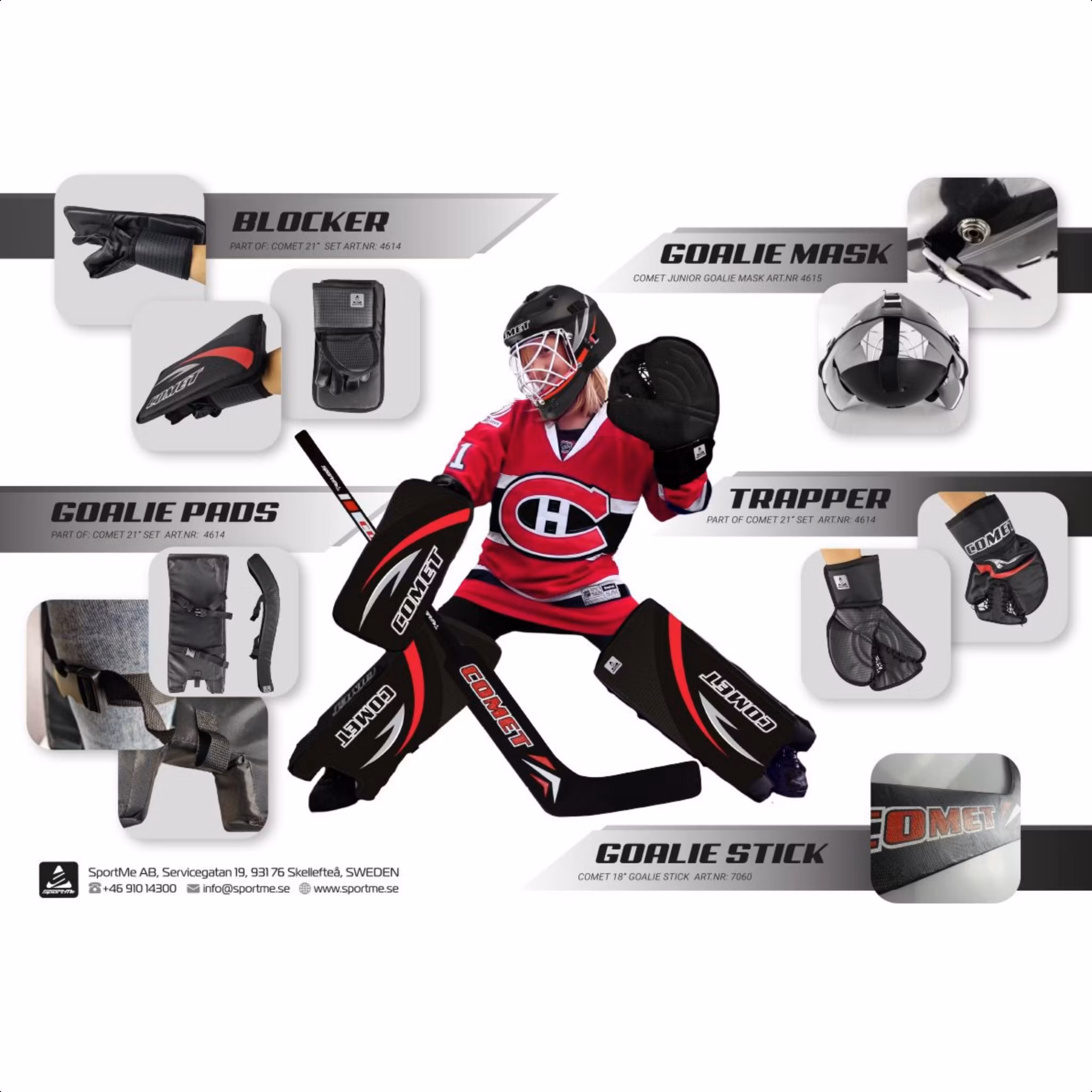 Streethockey Målvaktsset - Comet 21"