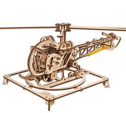 Ugears - Mini Helicopter - Byggsats i trä
