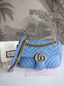 Gucci Marmont Shoulder bag light blue