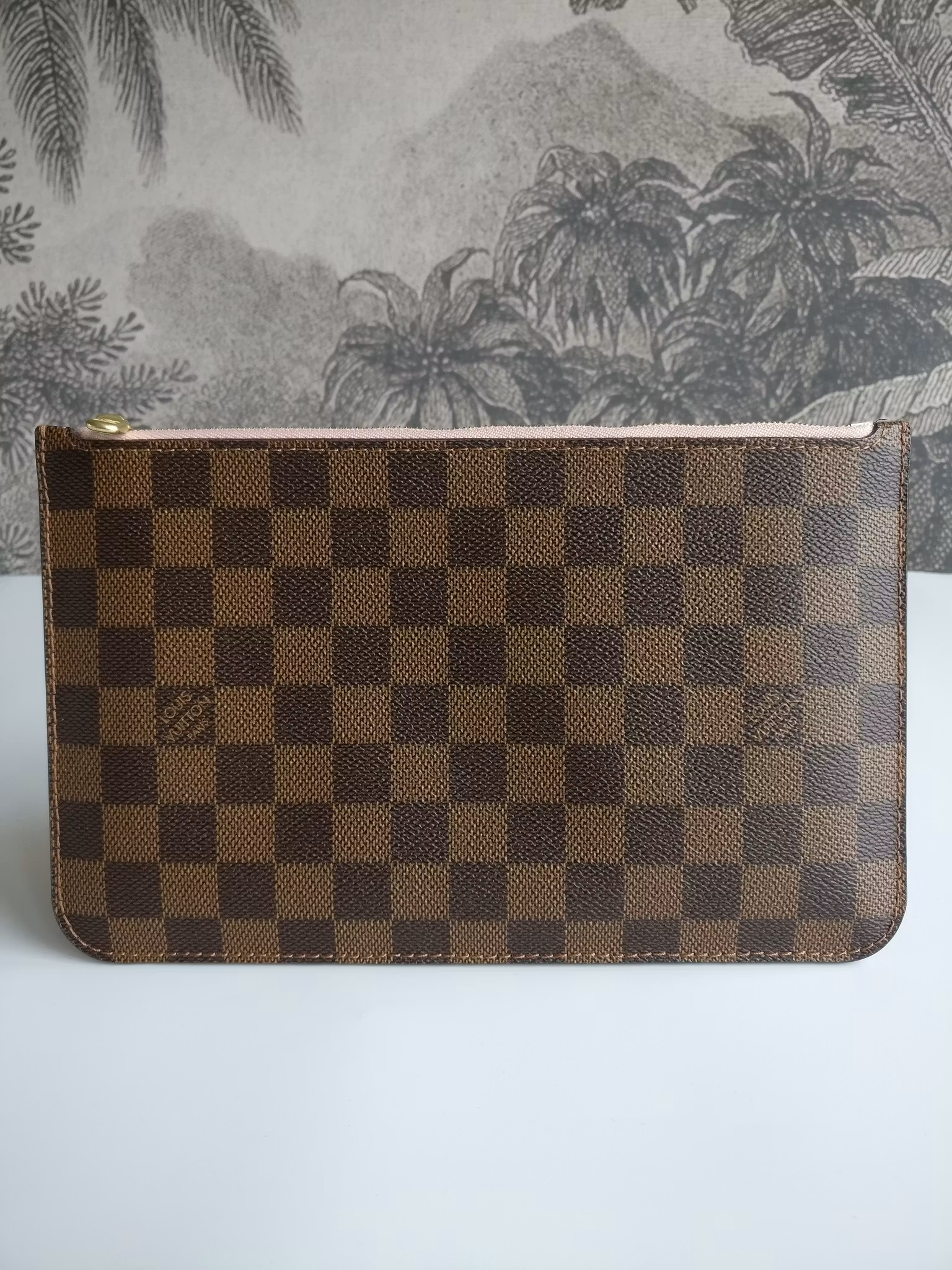 Louis Vuitton Neverfull MM pochette damier ebene