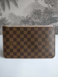 Louis Vuitton Neverfull MM pochette damier ebene