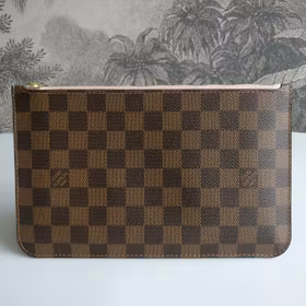 Louis Vuitton Neverfull MM pochette damier ebene