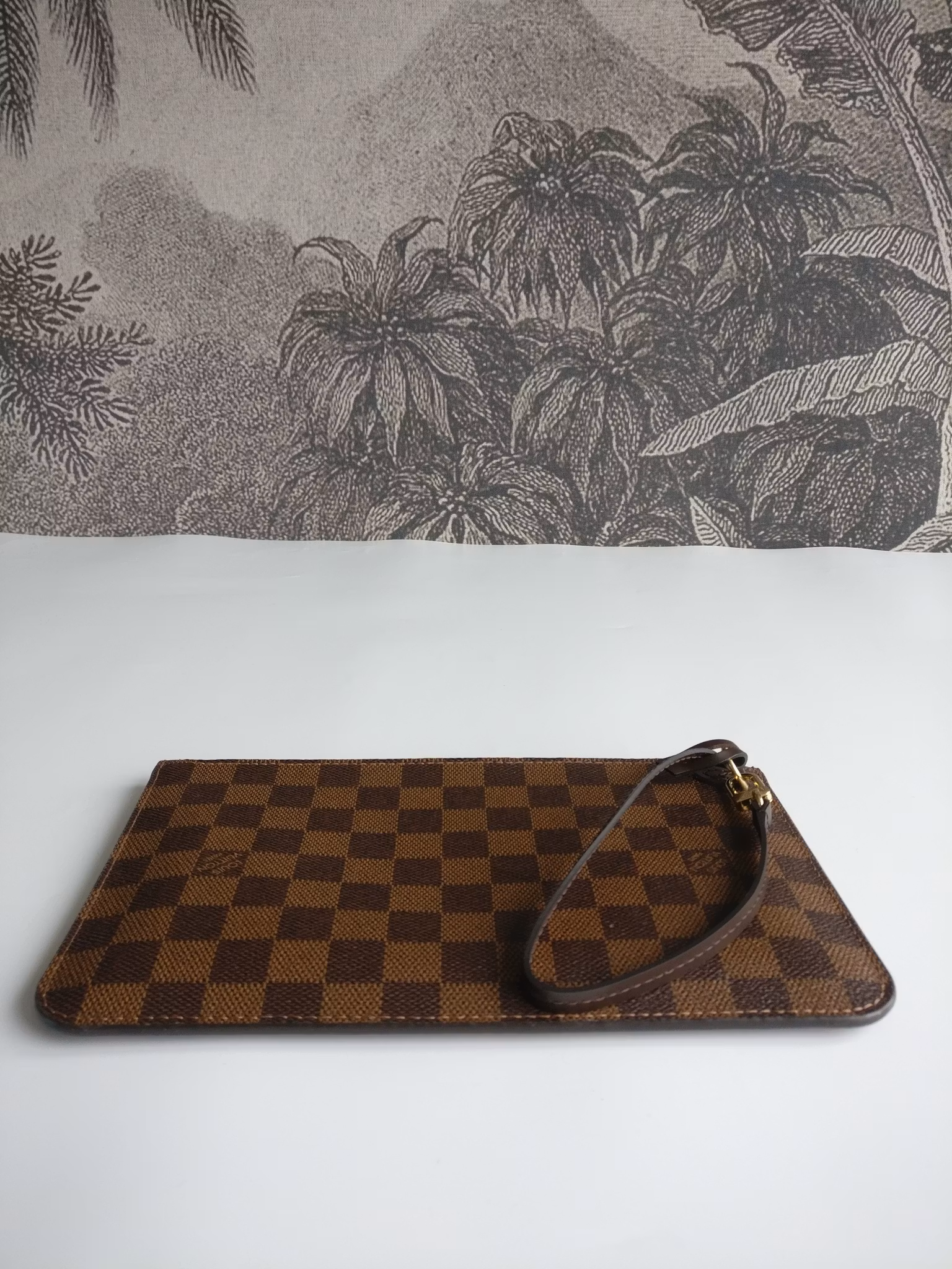 Louis Vuitton Neverfull MM pochette damier ebene