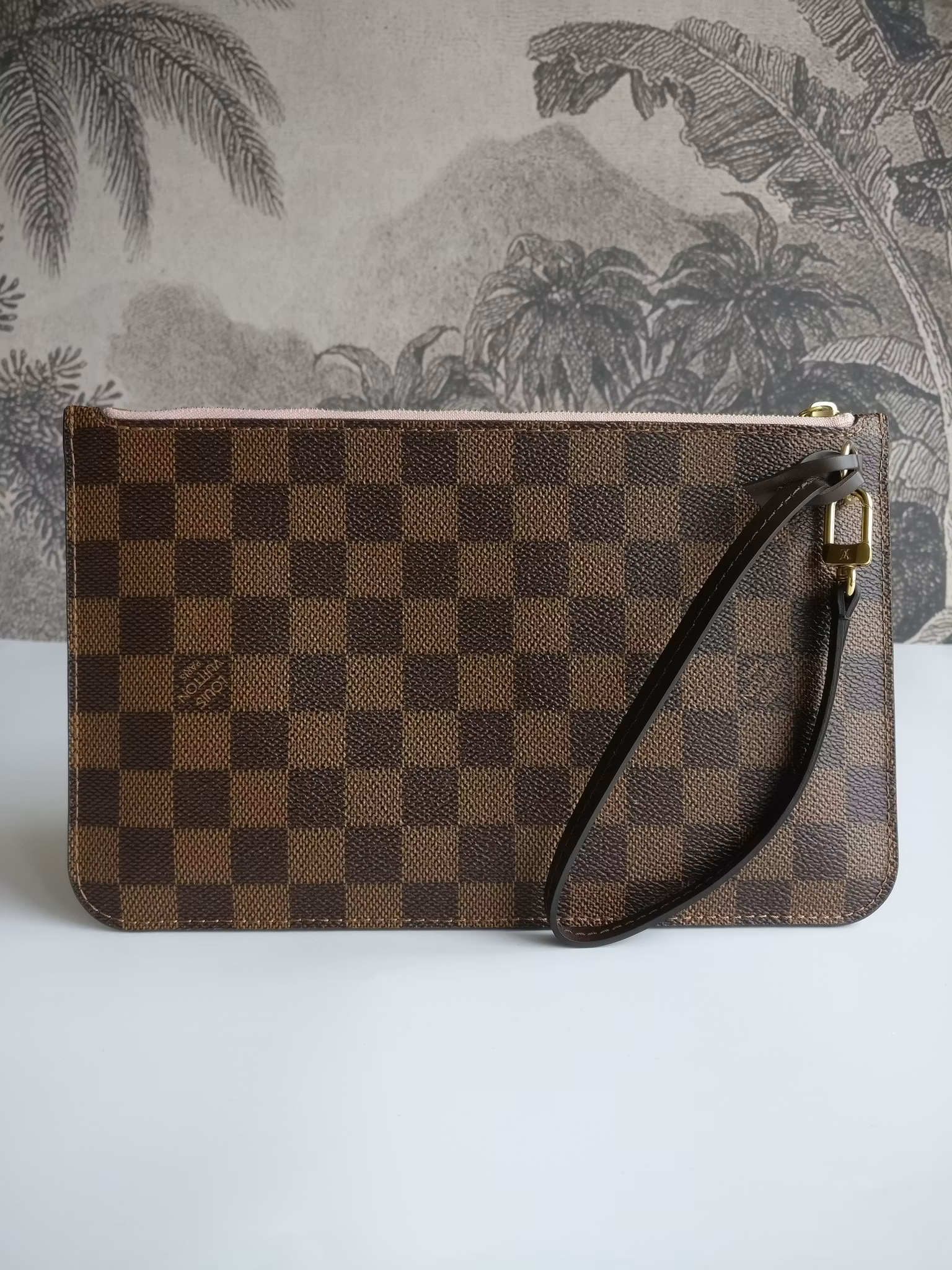 Louis Vuitton Neverfull MM pochette damier ebene