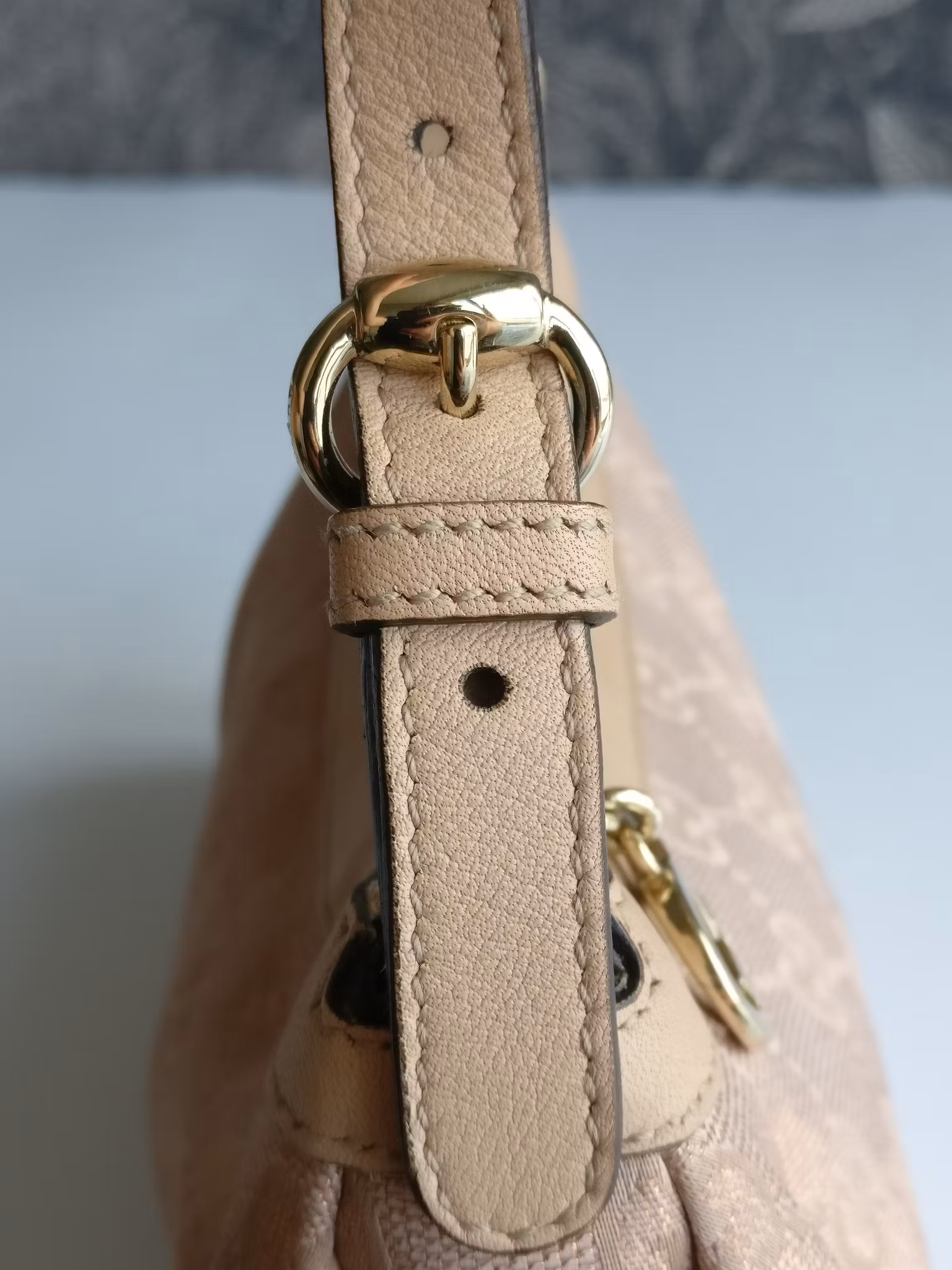 Gucci Pink GG Canvas Interlocking G Heart Pochette
