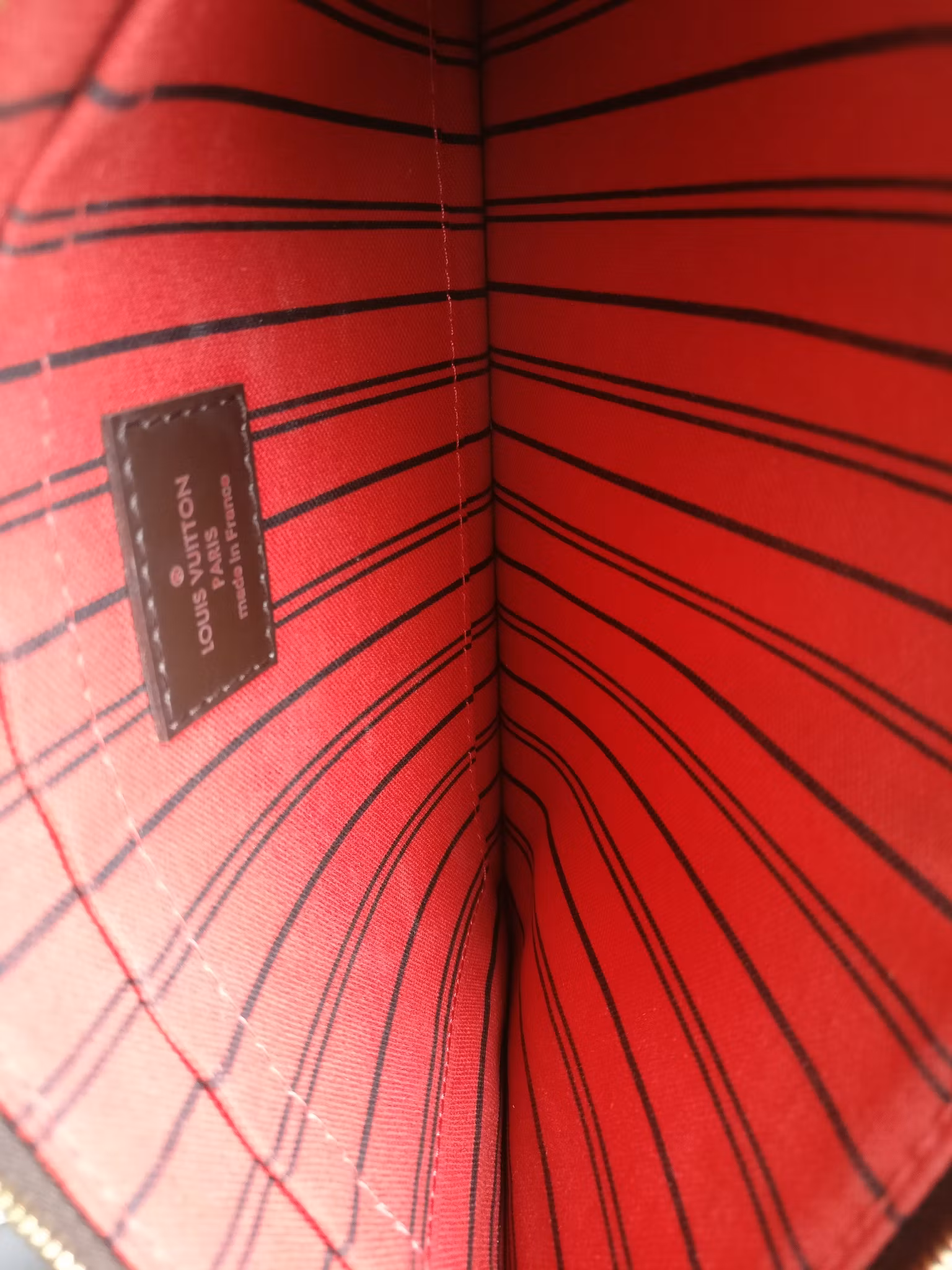 Louis Vuitton Neverfull MM pochette damier ebene