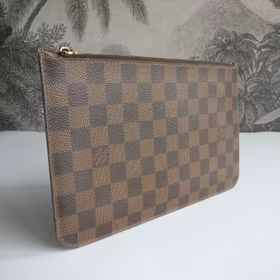 Louis Vuitton Neverfull MM pochette damier ebene
