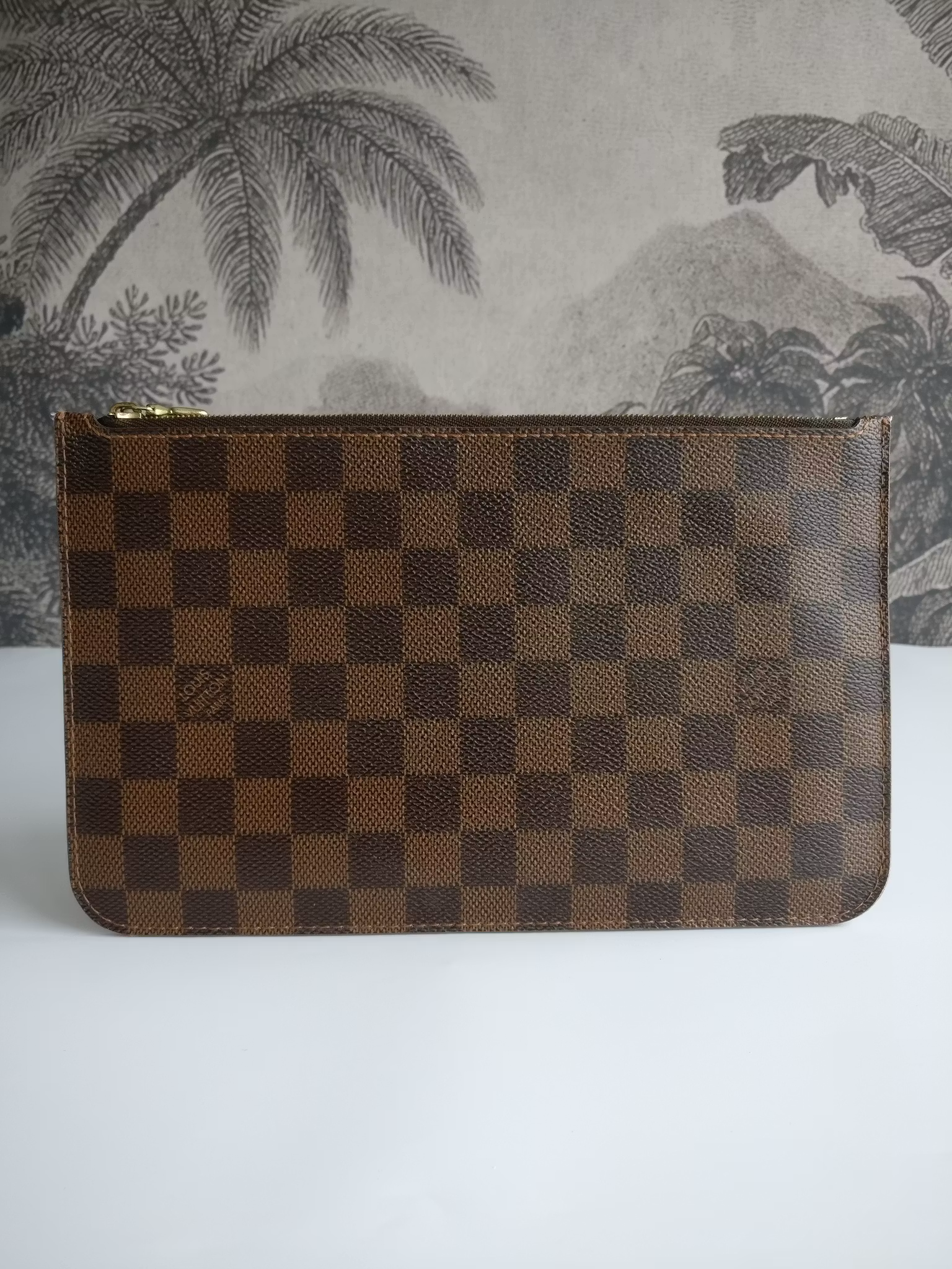 Louis Vuitton Neverfull MM pochette damier ebene