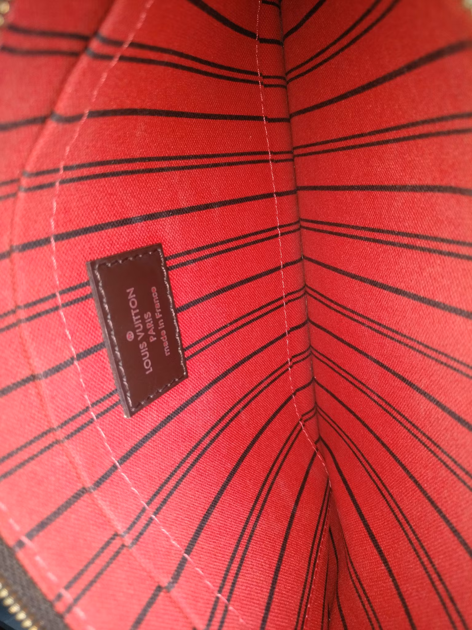Louis Vuitton Neverfull MM pochette damier ebene
