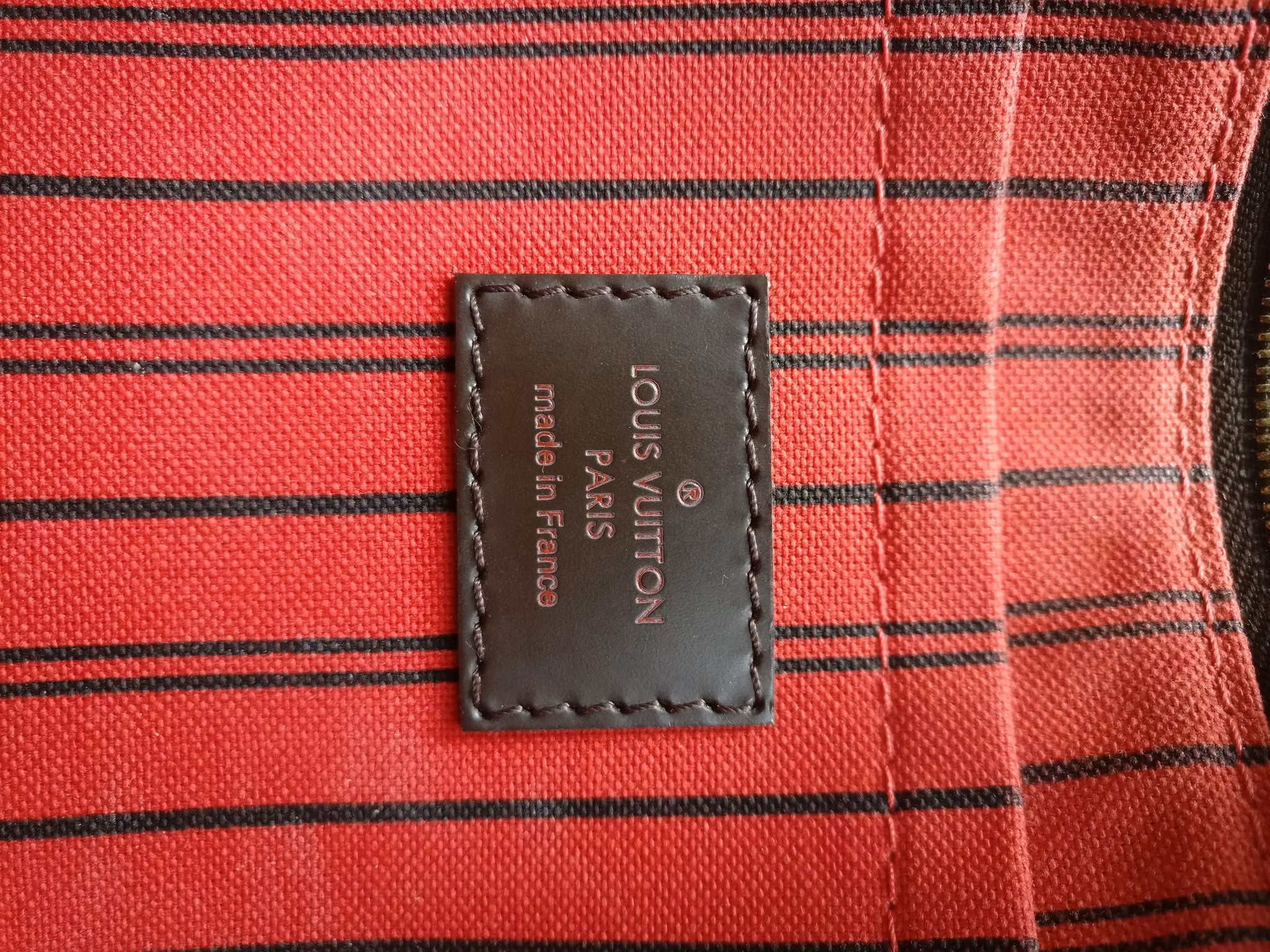 Louis Vuitton Neverfull MM pochette damier ebene