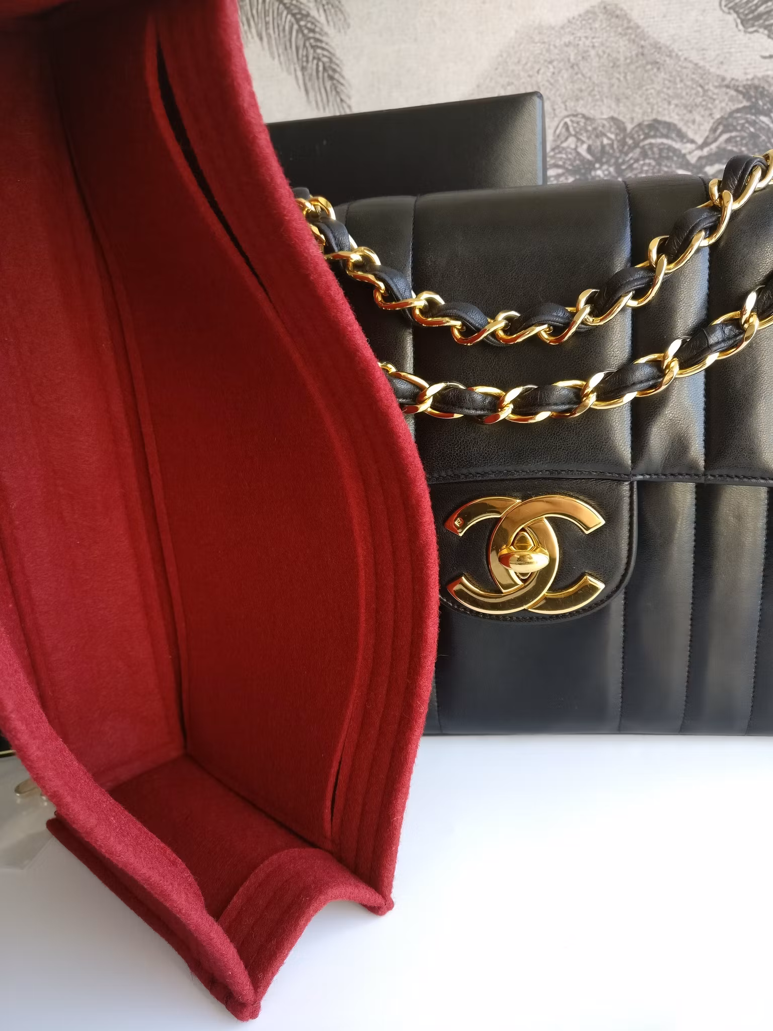 Chanel Jumbo Vertical Quilt Flap Bag