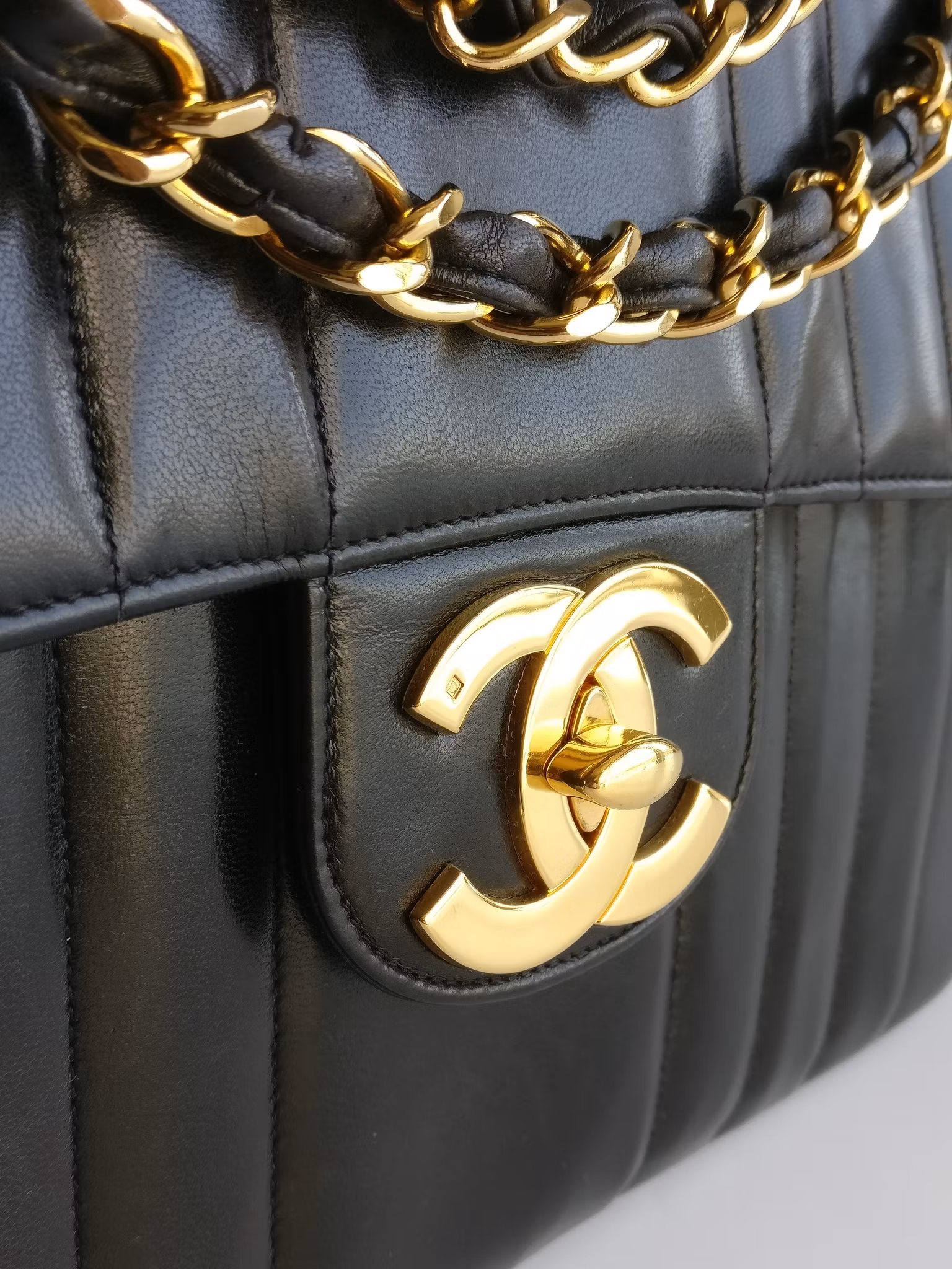 Chanel Jumbo Vertical Quilt Flap Bag