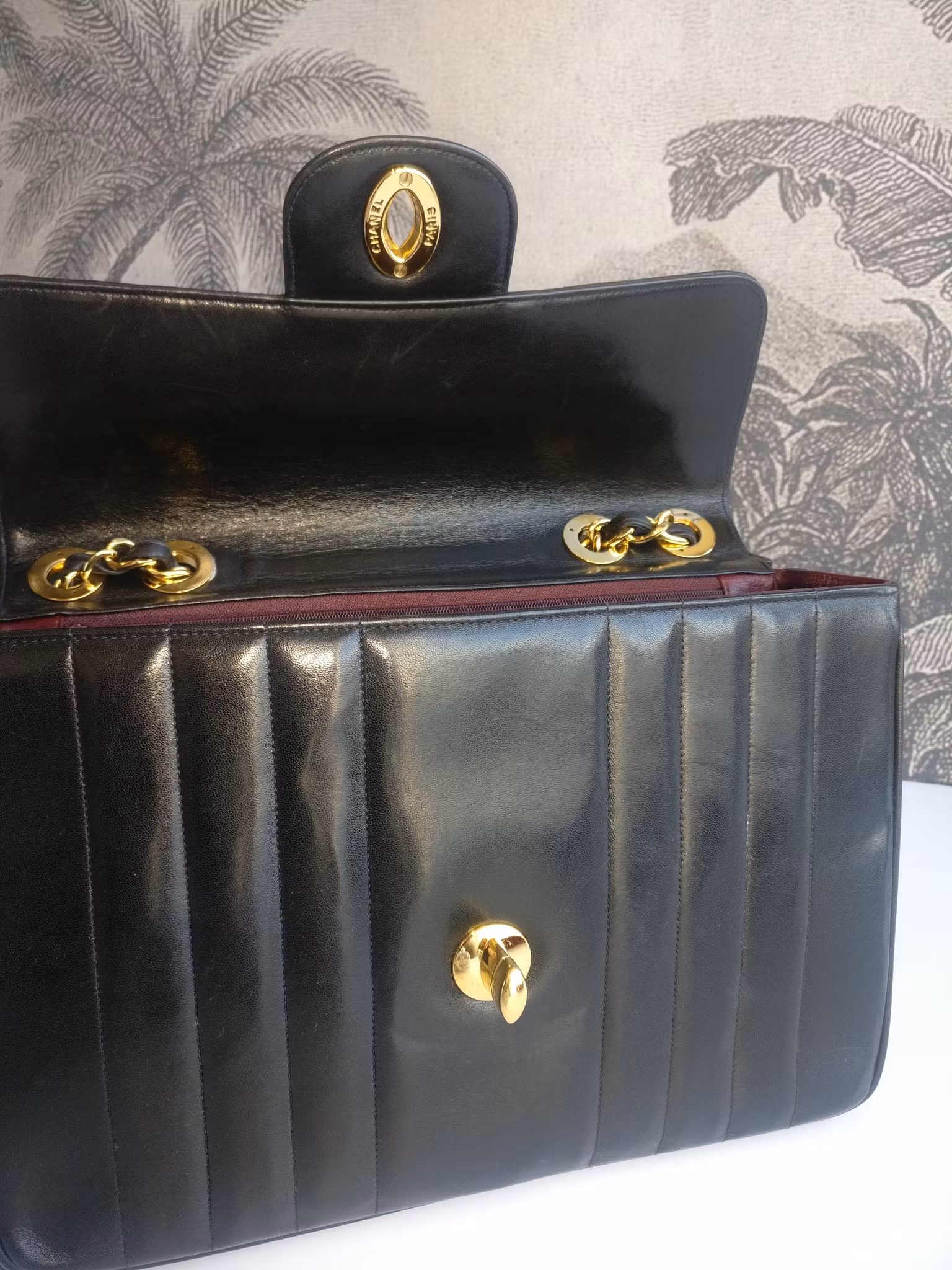 Chanel Jumbo Vertical Quilt Flap Bag