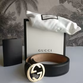 Gucci leather belt GG 85
