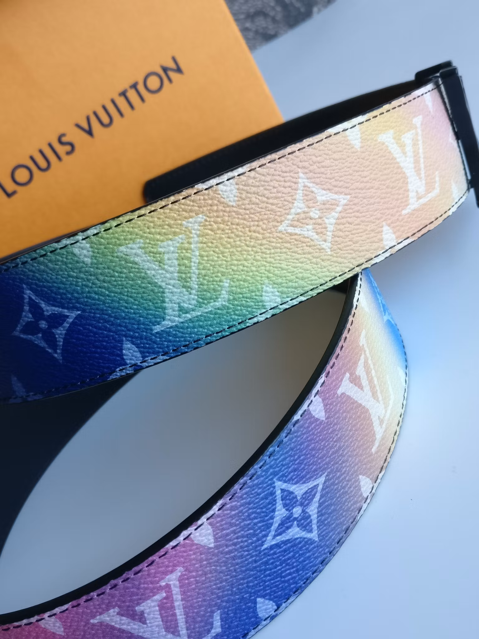 Louis Vuitton Sunset monogram canvas reversible belt