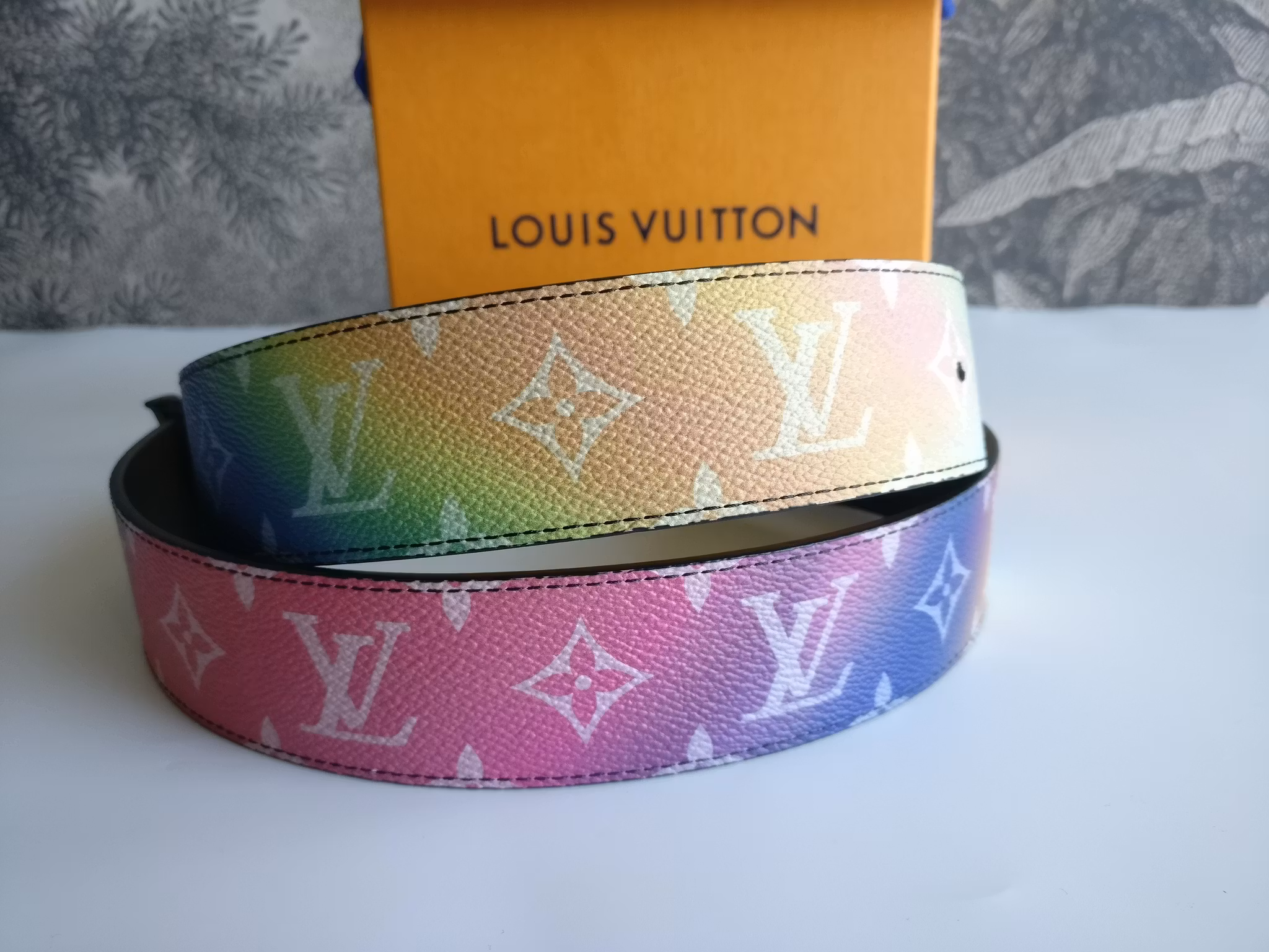 Louis Vuitton Sunset monogram canvas reversible belt