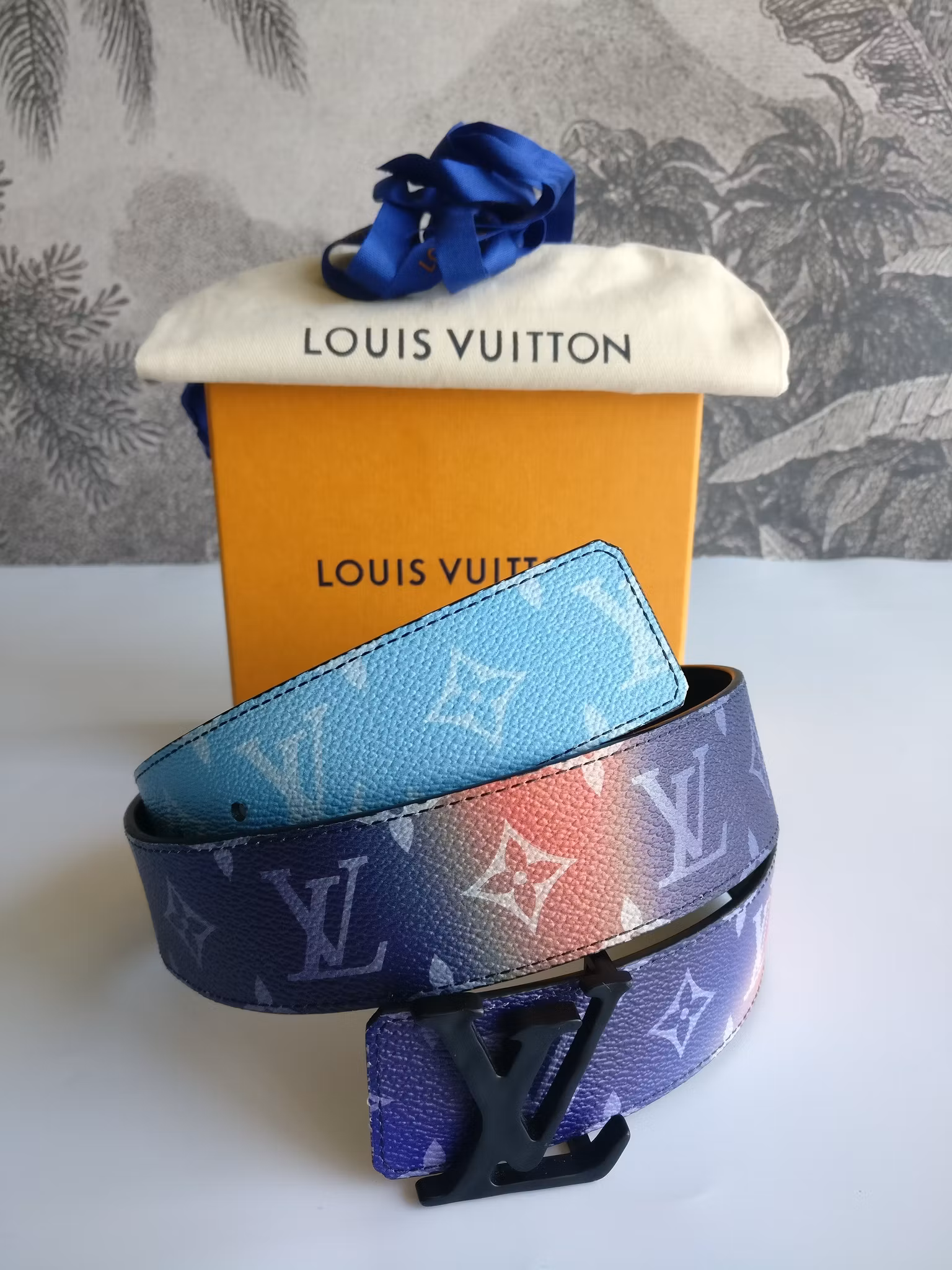 Louis Vuitton Sunset monogram canvas reversible belt